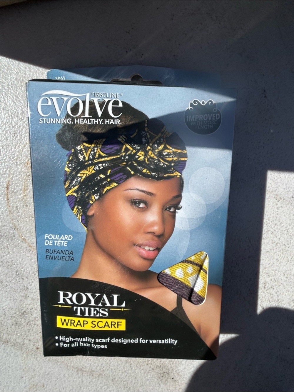 REVOLVE Royal Ties Wrap Scarf - Yellow, Black & Purple Pattern